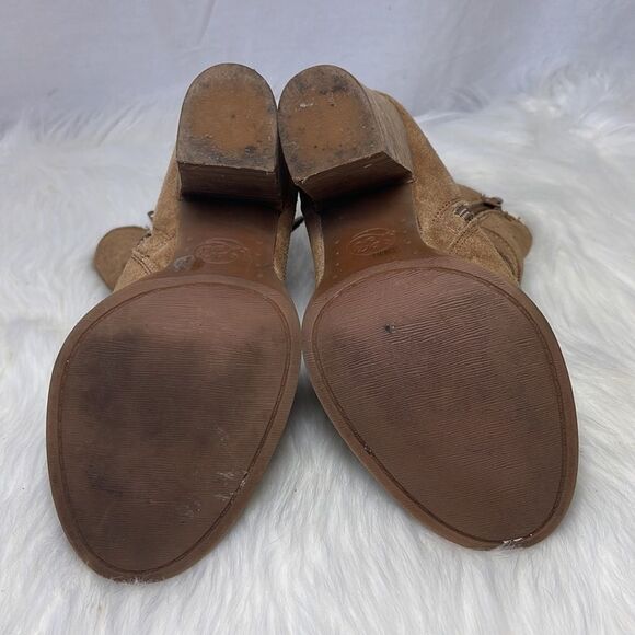 Lucky Brand LaTanya Tan Suede Booties Sz 5.5 - Picture 7 of 7